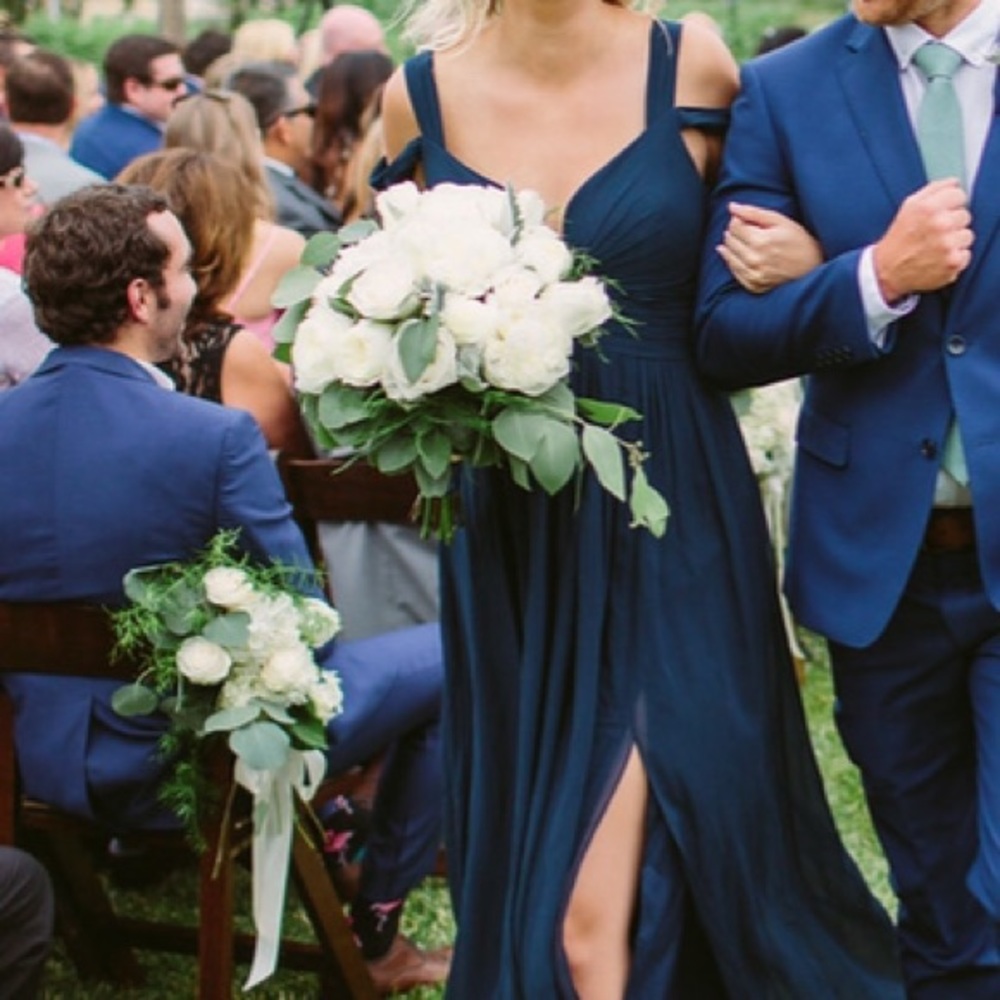Lulus Ocean of Elegance Navy Blue Maxi Dress